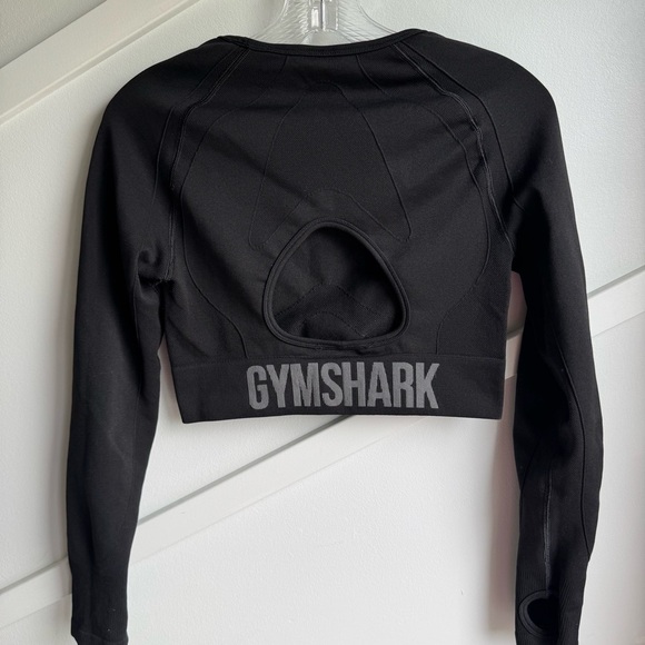 Gym Shark Flex Sports Long Sleeve Crop Top Black/Charcoal
Women's size M - Picture 11 of 11